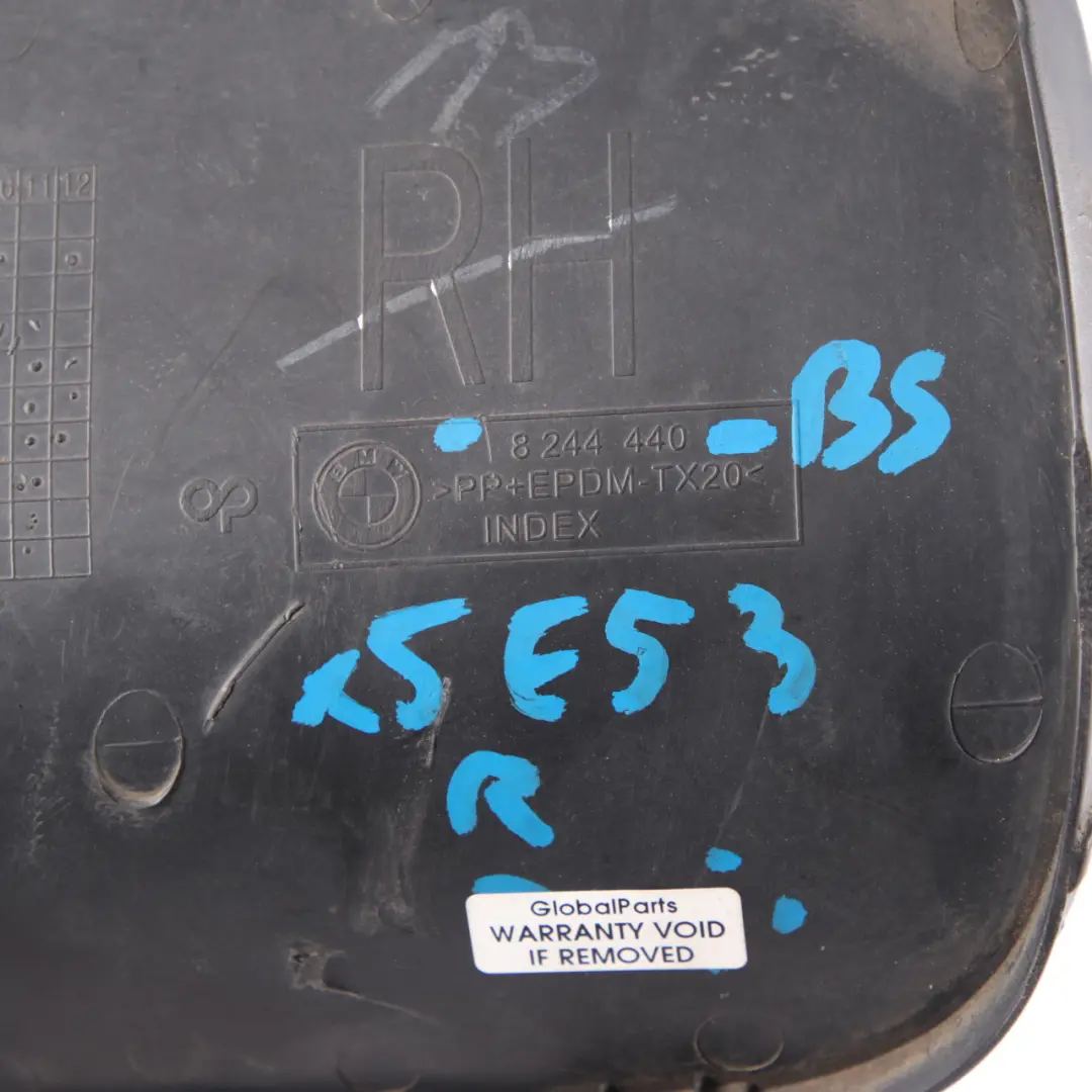 Bumper Exhaust Cover BMW X5 E53 M57 Hole Cap Trim Right Black Sapphire to with Part number 8244440 Bumper Exhaust Cover BMW X5 E53 M57 Hole Cap Trim Right Black Sapphire - SKU 8244440-BS - Part number 8244440
