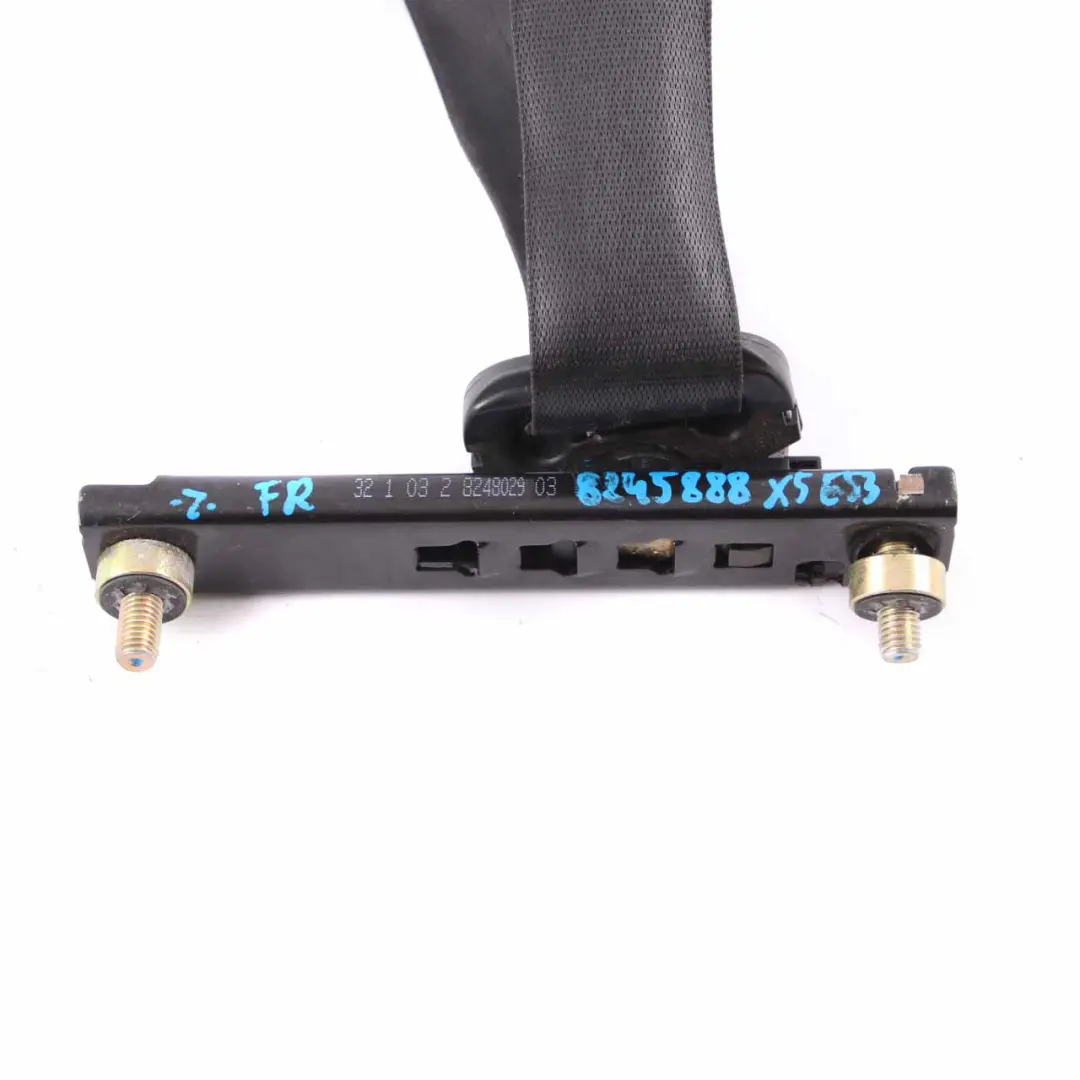 BMW X5 E53 Seatbelt Upper Belt Front Right O/S Black - SKU 8245888 - Part number 8245888