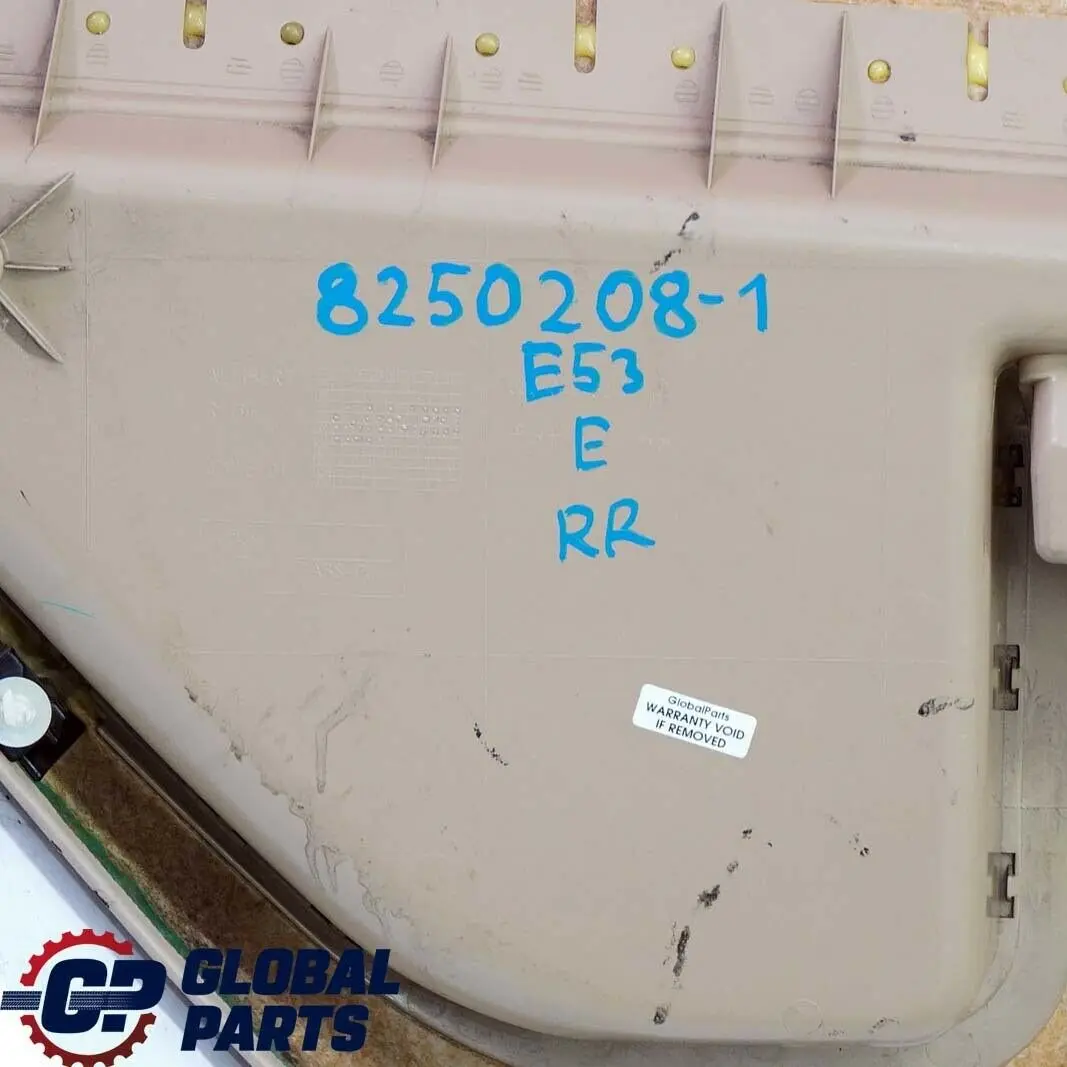 BMW X5 Reihe E53 Türverkleidung Hinten Rechts Hellbeige Beige - SKU 8250208-1 - Teilenummer 8250208