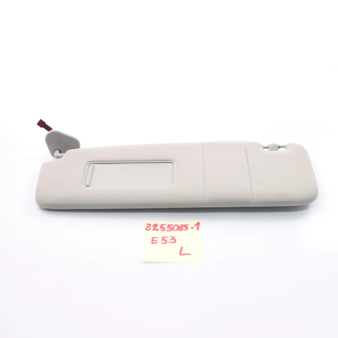 Sonnen blende Spiegel links Panel Stoff Hellgrau für BMW X5 E53 mit Teilenummer 8251387 BMW X5 E53 Sonnen blende Spiegel links Panel Stoff Hellgrau - SKU 8251387 - Teilenummer 8251387