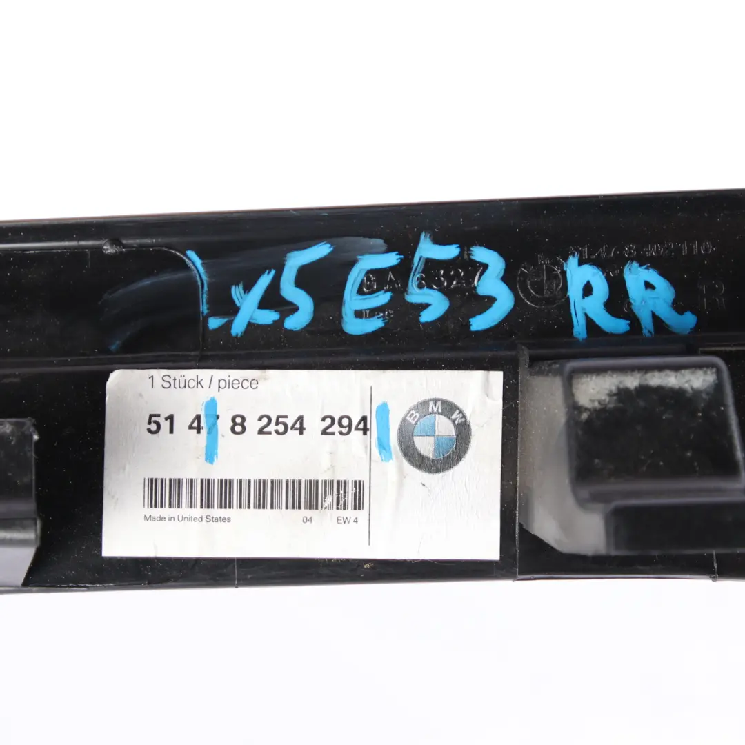 BMW X5 E53 Entrée Seuil De Porte Arrière Droite Cache Garniture Noir 8402110 - SKU 8254294 - Numéro de pièce 8254294