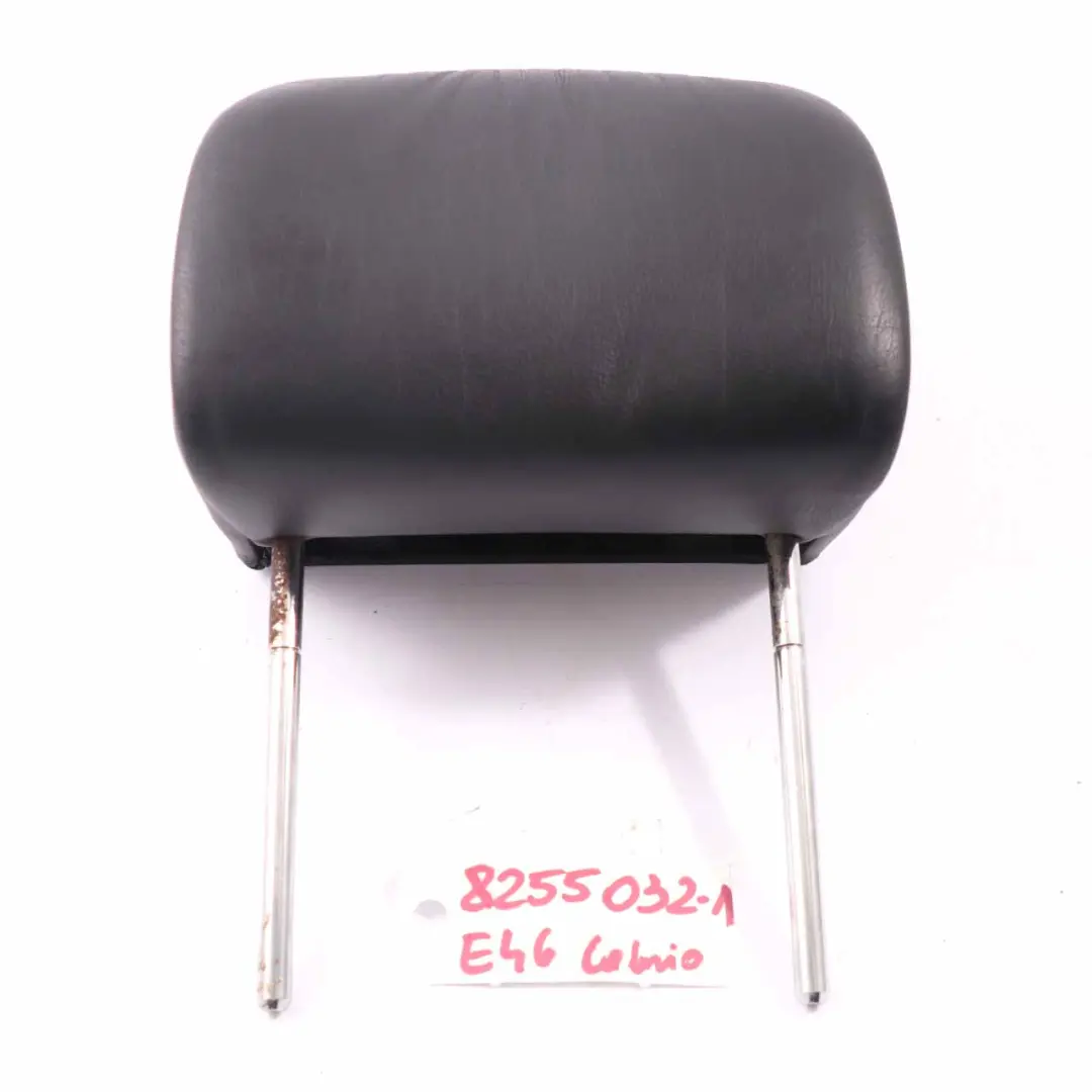 BMW E46 Convertible Asiento Trasero Izquierdo Derecho Reposacabezas Cuero Negro - SKU 8255032-1 - Número de pieza 8255032
