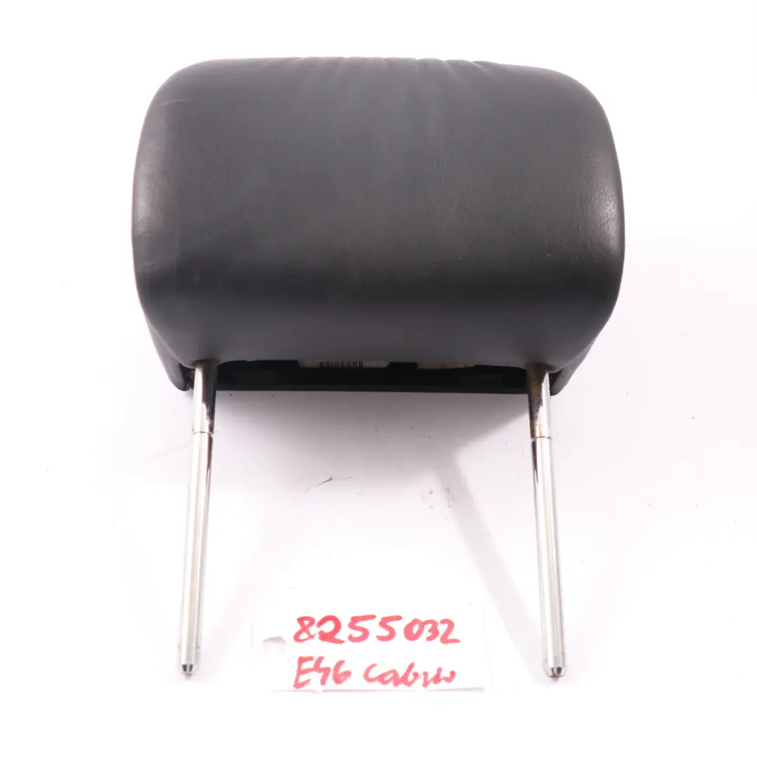 Left Right N/O/S Headrest Leather Black BMW E46 Convertible Rear Seat - SKU 8255032 - Part number 8255032