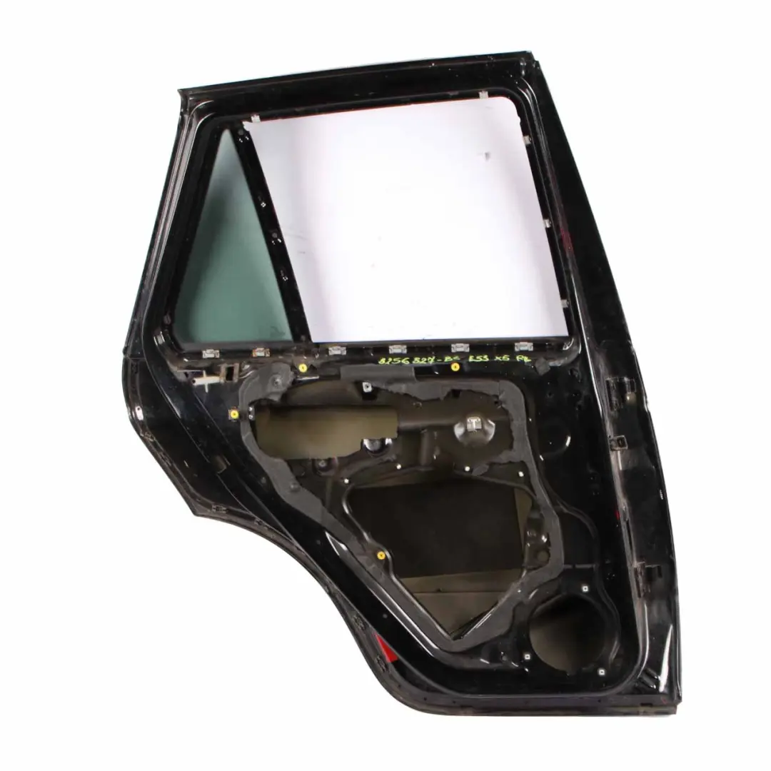 Door Rear Left N/S Black Sapphire Metallic - 475 to BMW X5 E53 with Part number 8256827 BMW X5 E53 Door Rear Left N/S Black Sapphire Metallic - 475 - SKU 8256827-BS - Part number 8256827
