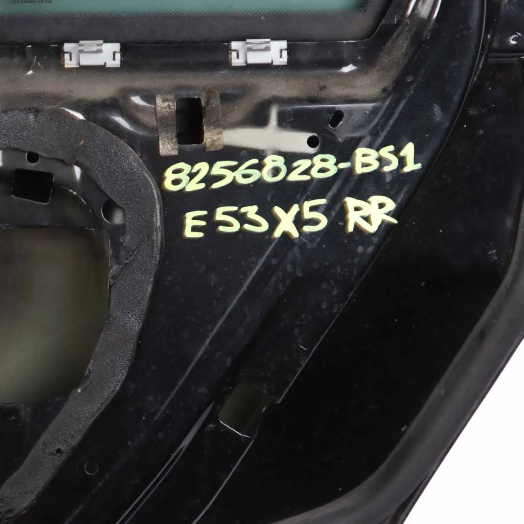 Door Rear Right O/S Black Sapphire Metallic - 475 to BMW X5 E53 with Part number 8256828-BS1 BMW X5 E53 Door Rear Right O/S Black Sapphire Metallic - 475 - SKU 8256828-BS1 - Part number 8256828-BS1