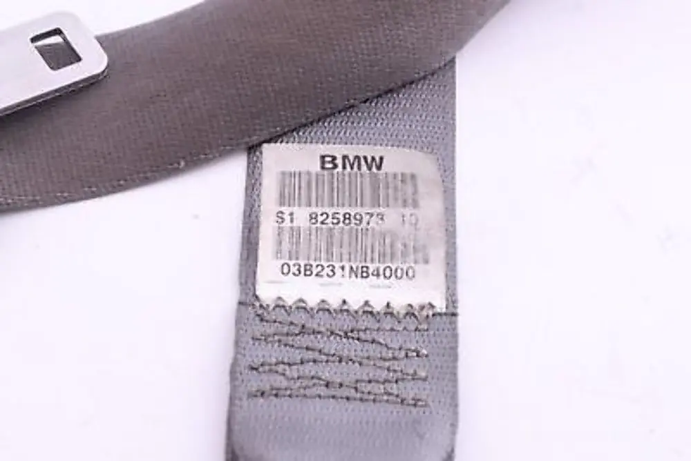 BMW X5 E53 Upper Belt With Force Limiter Front Left N/S Grau Grey - SKU 8258973 - Part number 8258973