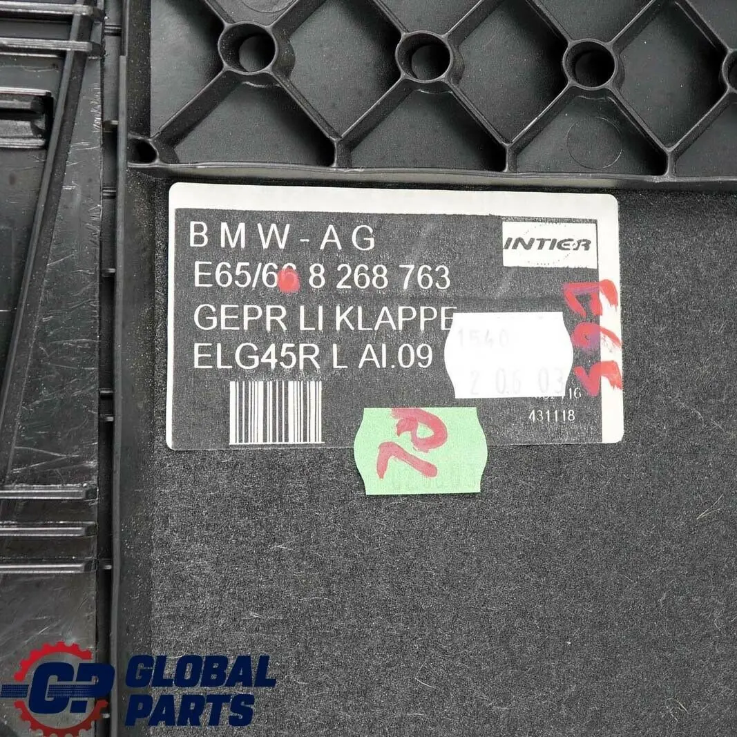 BMW E65 E66 E67 Trunk Trim Flap Left Rear Storage Door Access Panel - SKU 8268763 - Número de pieza 8268763