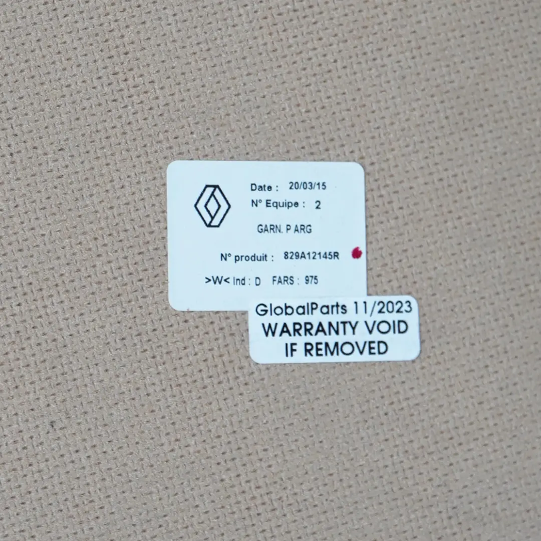 Renault Master III Porta posteriore sinistra Rivestimento inferiore in legno - SKU 829A12145R - Numero di parte 829A12145R