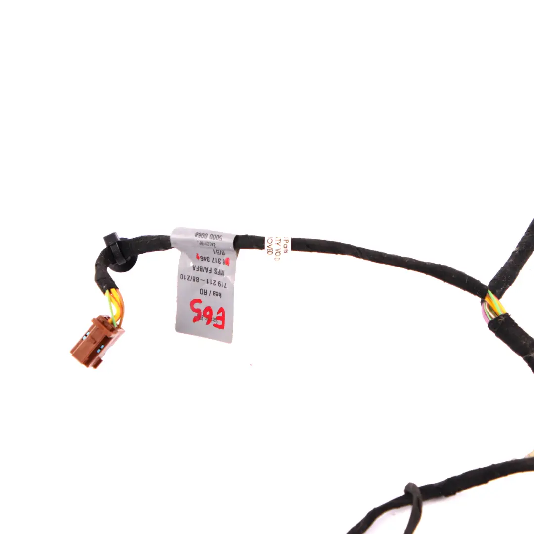 Front Seat Cable Harness Wiring Loom Plug Connector Socket to BMW E65 with Part number 8317346 BMW E65 Front Seat Cable Harness Wiring Loom Plug Connector Socket - SKU 8317346 - Part number 8317346
