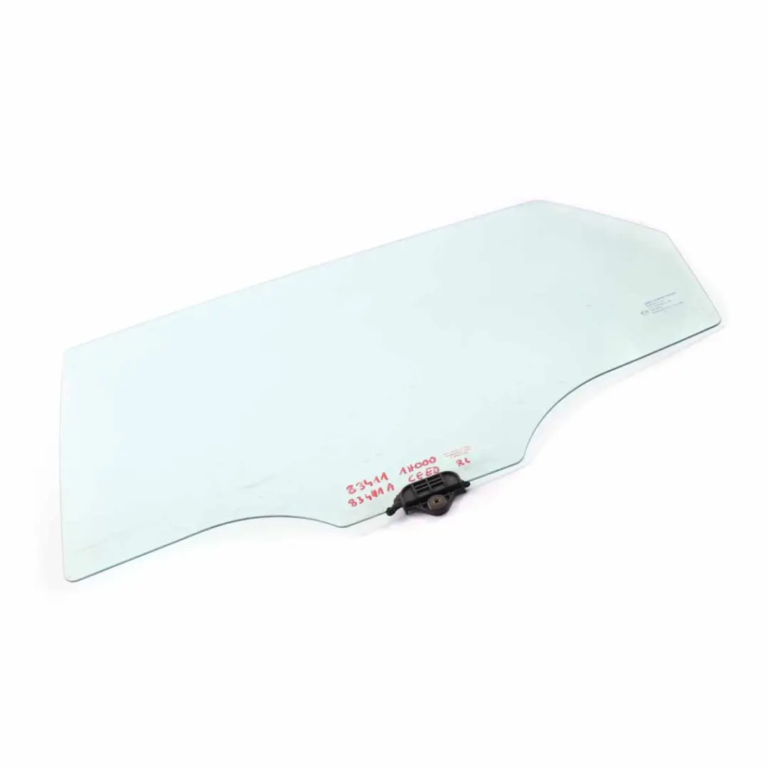 Fenster Glas Hintertür links Grün Verglasung AS2 für Kia Ceed mit Teilenummer 834111H000 Kia Ceed Fenster Glas Hintertür links Grün Verglasung AS2 - SKU 834111H000 - Teilenummer 834111H000
