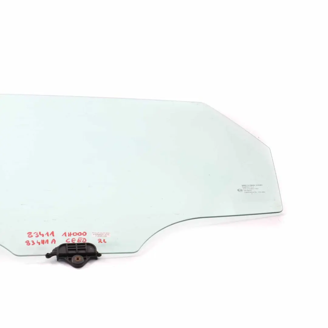 Vitrage Porte Arrière Gauche Vert Vitrage AS2 pour Kia Ceed à propos du numéro de pièce 834111H000 Kia Ceed Vitrage Porte Arrière Gauche Vert Vitrage AS2 - SKU 834111H000 - Numéro de pièce 834111H000