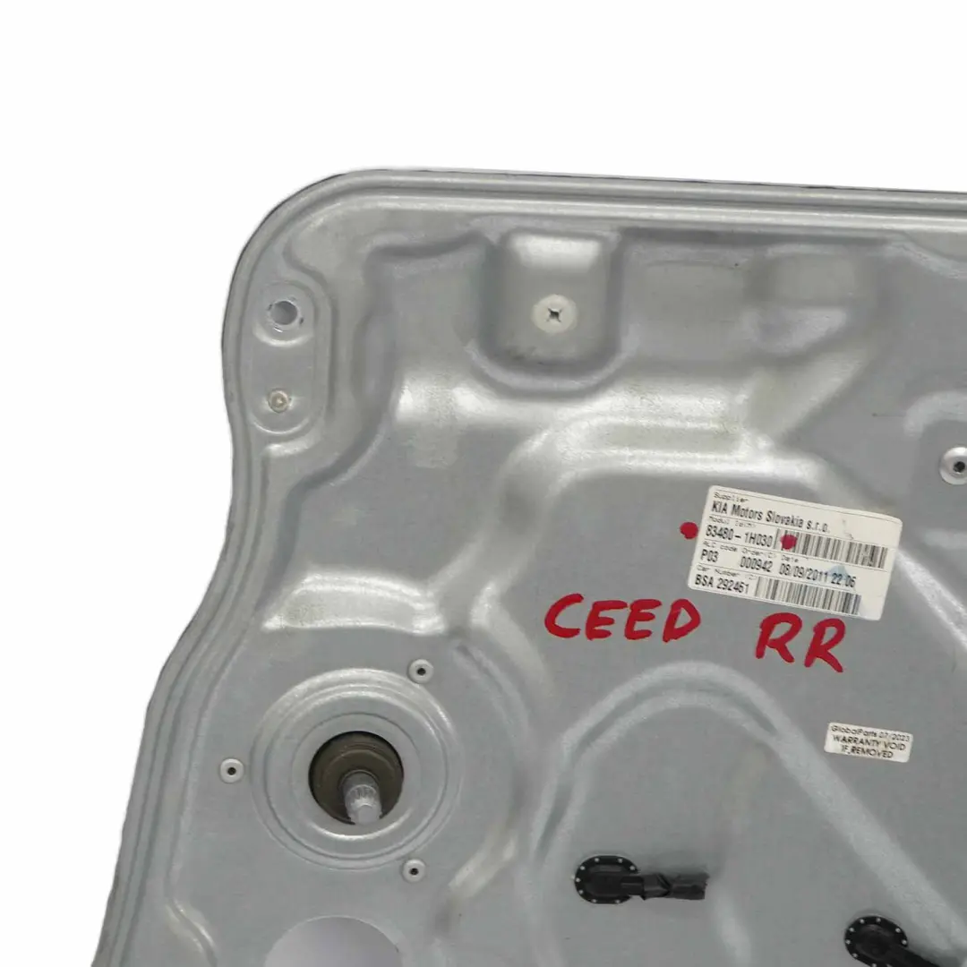 Alzacristalli Porta Posteriore Destra Regolatore per Kia Ceed I con numero di parte 83480-1H030 Kia Ceed I Alzacristalli Porta Posteriore Destra Regolatore - SKU 83480-1H030 - Numero di parte 83480-1H030