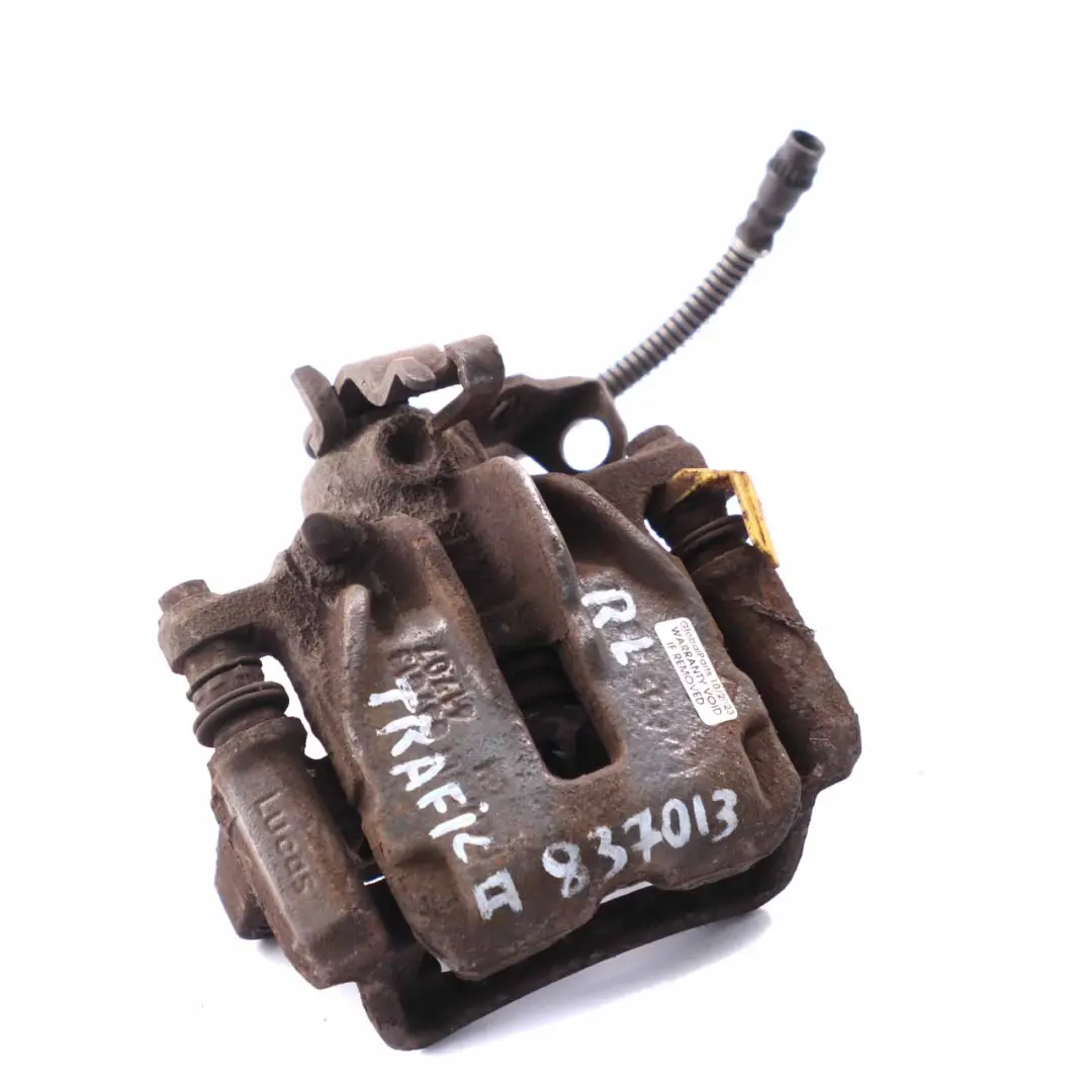 Brake Caliper Rear Left N/S Carrier Mount to Renault Trafic 2 Opel Vivaro with Part number 837013 Renault Trafic 2 Opel Vivaro Brake Caliper Rear Left N/S Carrier Mount - SKU 837013 - Part number 837013