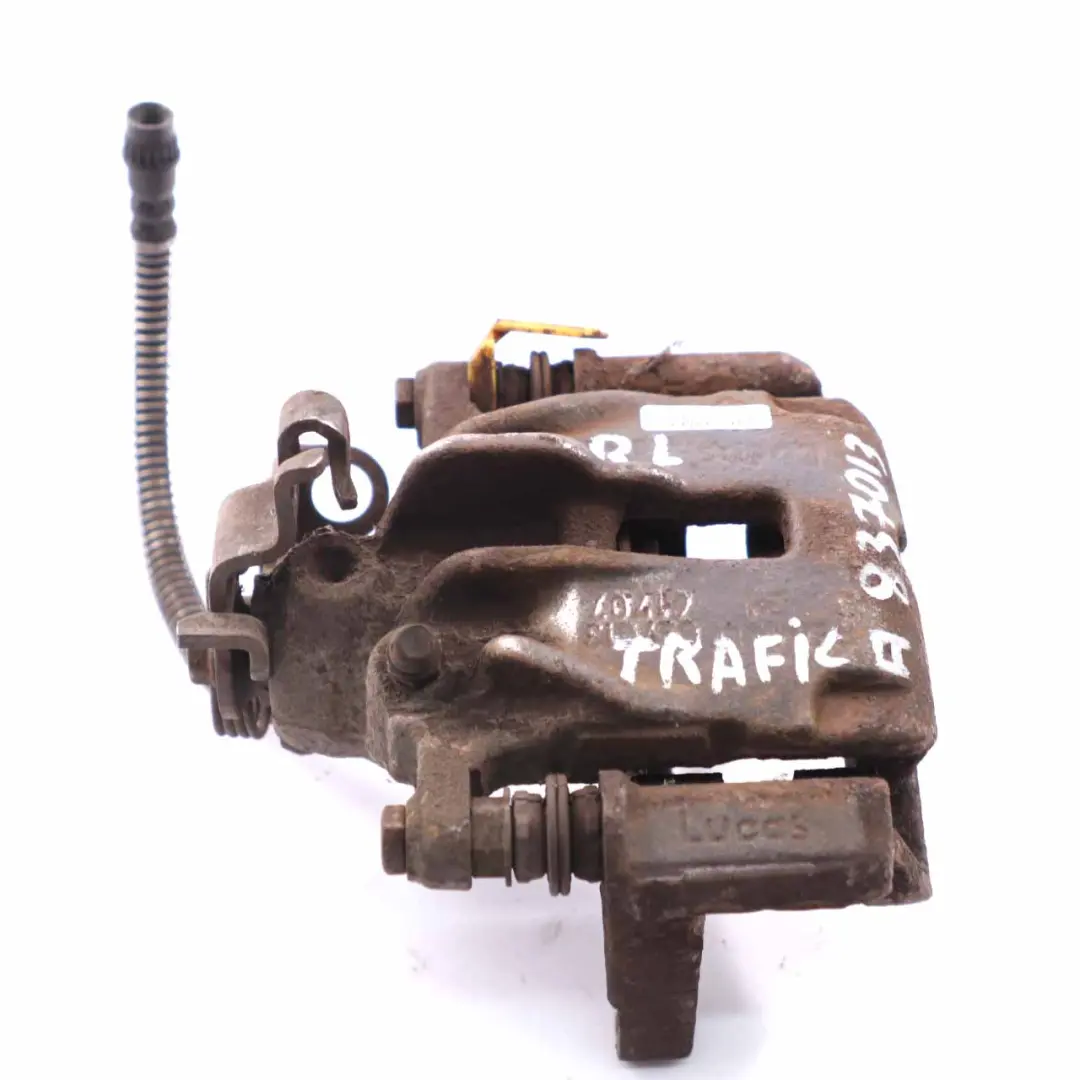 Brake Caliper Rear Left N/S Carrier Mount to Renault Trafic 2 Opel Vivaro with Part number 837013 Renault Trafic 2 Opel Vivaro Brake Caliper Rear Left N/S Carrier Mount - SKU 837013 - Part number 837013