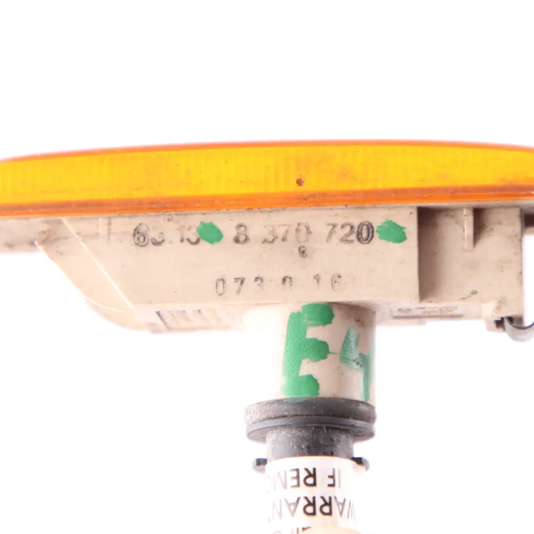BMW E46 Indicator Lamp Fender Right O/S Side Additional Turn Yellow - SKU 8370720 - Part number 8370720