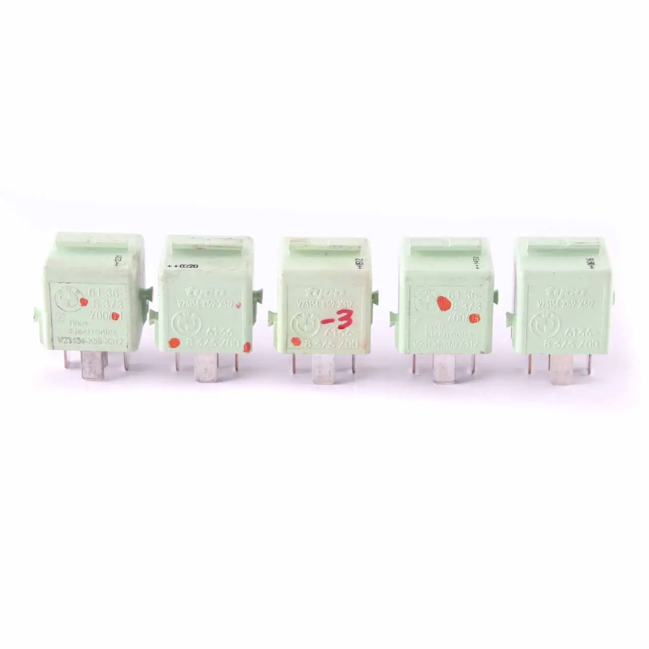 BMW E60 E63 E87 E90 E91 5X Relé Hacer Contacto Blanco Verde Set 8373700