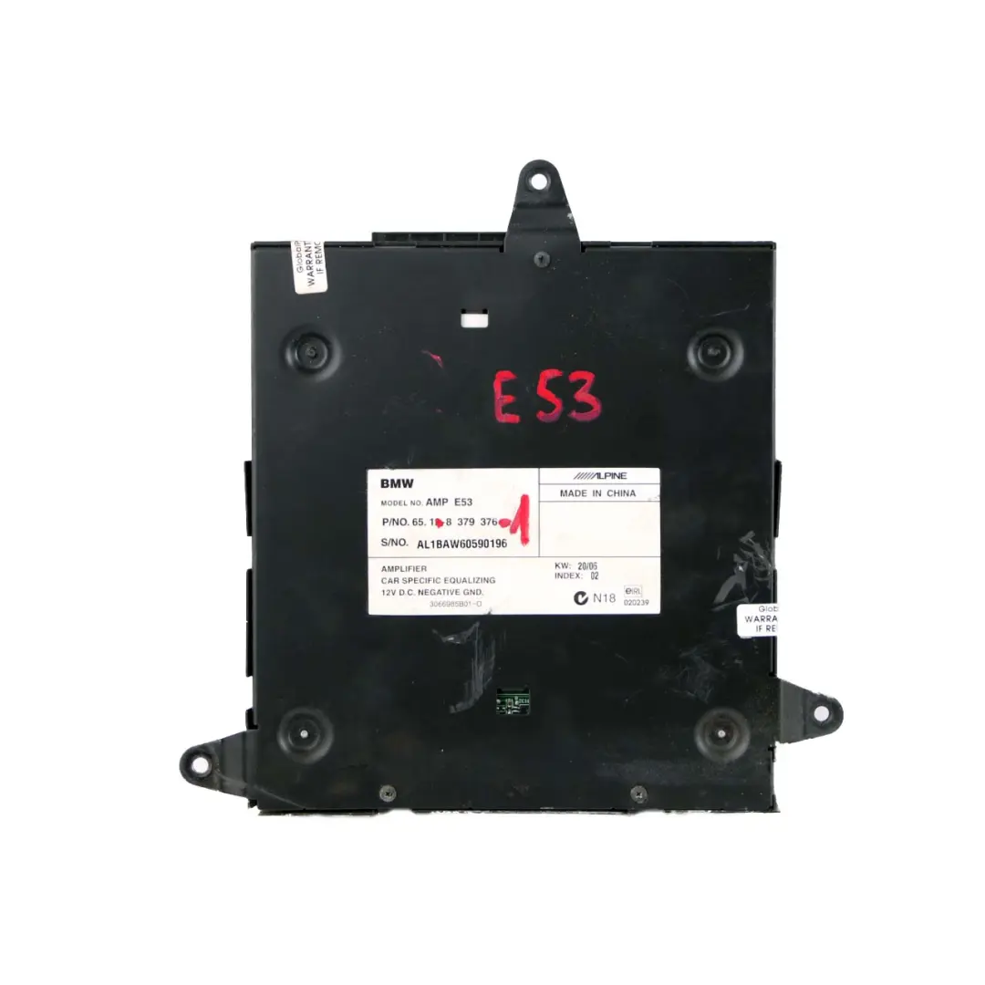 HiFi Audio Sound Speaker System Amplifier Amp Unit to BMW X5 Series E53 with Part number 8379376 BMW X5 Series E53 HiFi Audio Sound Speaker System Amplifier Amp Unit - SKU 8379376-1 - Part number 8379376