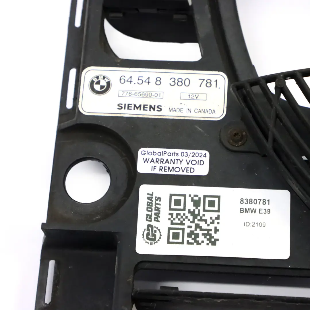 Radiator Fan Pusher Cooling Coolant Fan to BMW E39 Petrol Engine with Part number 8380781 BMW E39 Petrol Engine Radiator Fan Pusher Cooling Coolant Fan - SKU 8380781 - Part number 8380781
