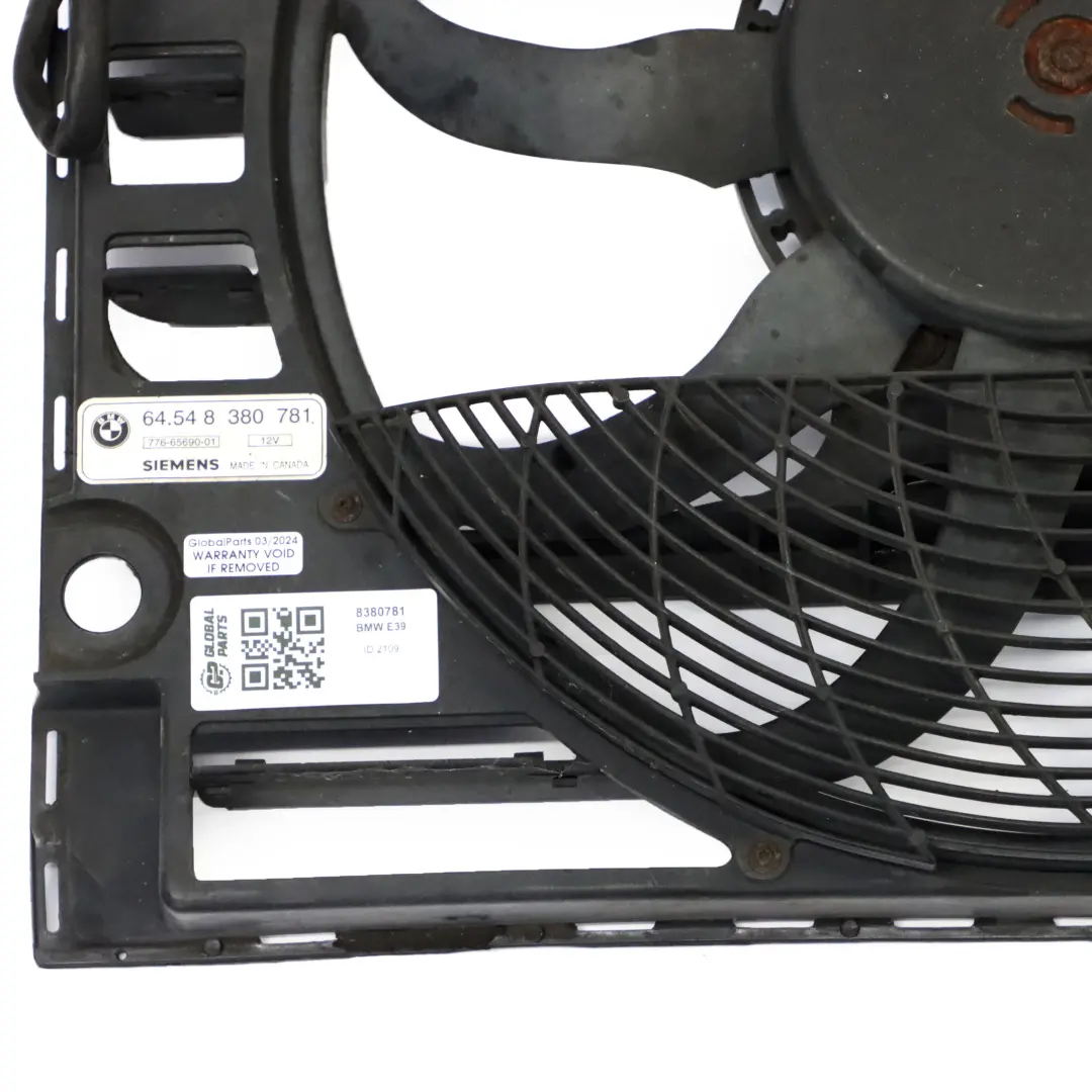 BMW E39 Petrol Engine Radiator Fan Pusher Cooling Coolant Fan - SKU 8380781 - Part number 8380781