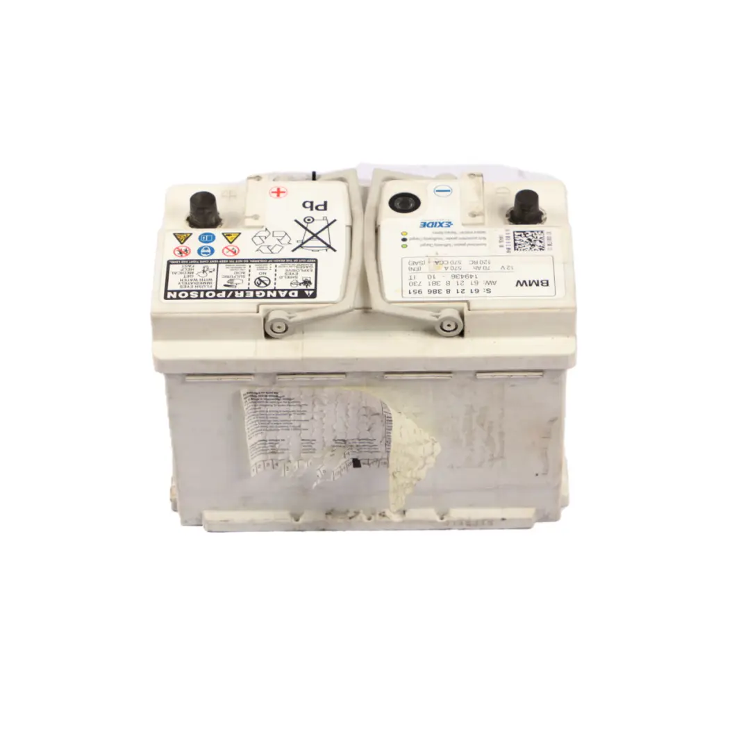EXIDE 12V Accumulator Battery 70Ah 570A to BMW with Part number 8381730 BMW EXIDE 12V Accumulator Battery 70Ah 570A - SKU 8381730 - Part number 8381730