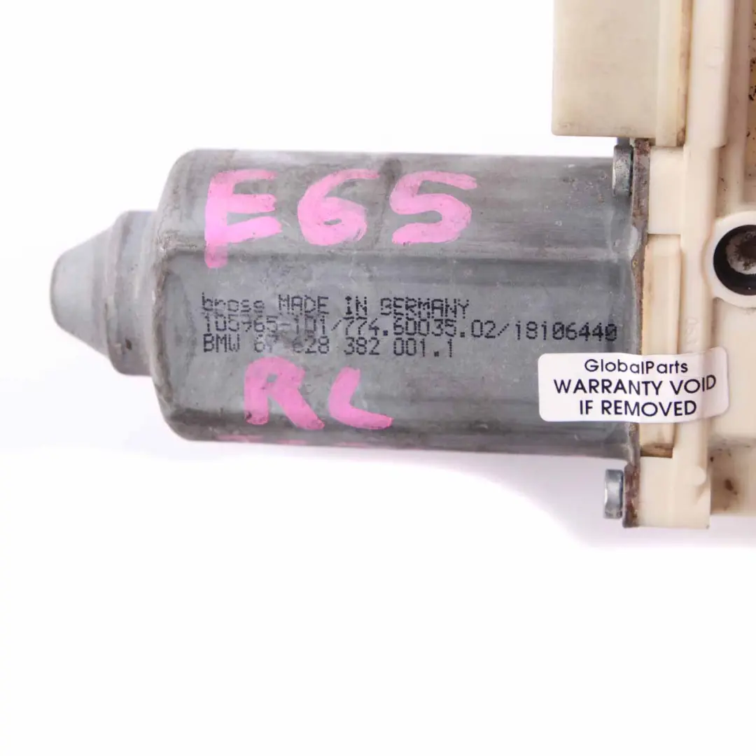 BMW E65 Motor elevalunas delantero trasero izquierdo Puerta Actuador - SKU 8382001 - Número de pieza 8382001