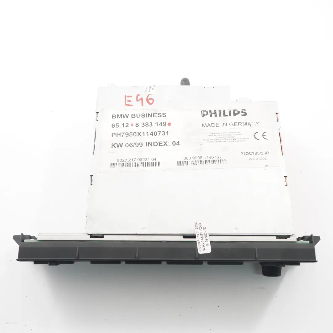 BMW E46 Radio Business Cassette Player Audio Control Head Unit - SKU 8383149 - Numero di parte 8383149