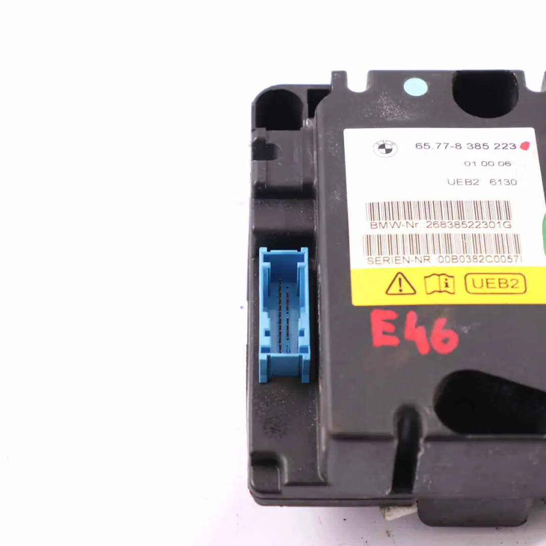 BMW E46 Convertible Rollover Sensor Control Unit Module - SKU 8385223 - Part number 8385223