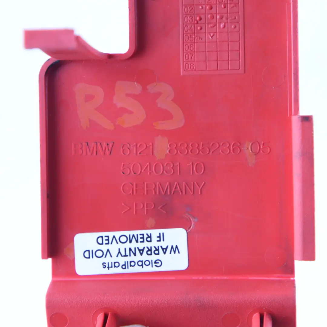 Revetement Batterie Pole Positif Rouge 8375653 pour BMW E39 E46 à propos du numéro de pièce 8385236 BMW E39 E46 Revetement Batterie Pole Positif Rouge 8375653 - SKU 8385236 - Numéro de pièce 8385236