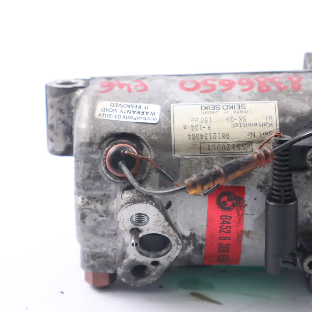 Compresor BMW E46 Motor M43 M47 Aire Acondicionado A/C Compresor para con número de pieza 8386650 Compresor BMW E46 Motor M43 M47 Aire Acondicionado A/C Compresor - SKU 8386650 - Número de pieza 8386650