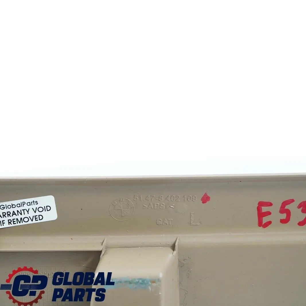 Blende Einstieg Hinten Links Hellbeige für BMW X5 er E53 mit Teilenummer 8254295 BMW X5 er E53 Blende Einstieg Hinten Links Hellbeige - SKU 8402109 - Teilenummer 8254295