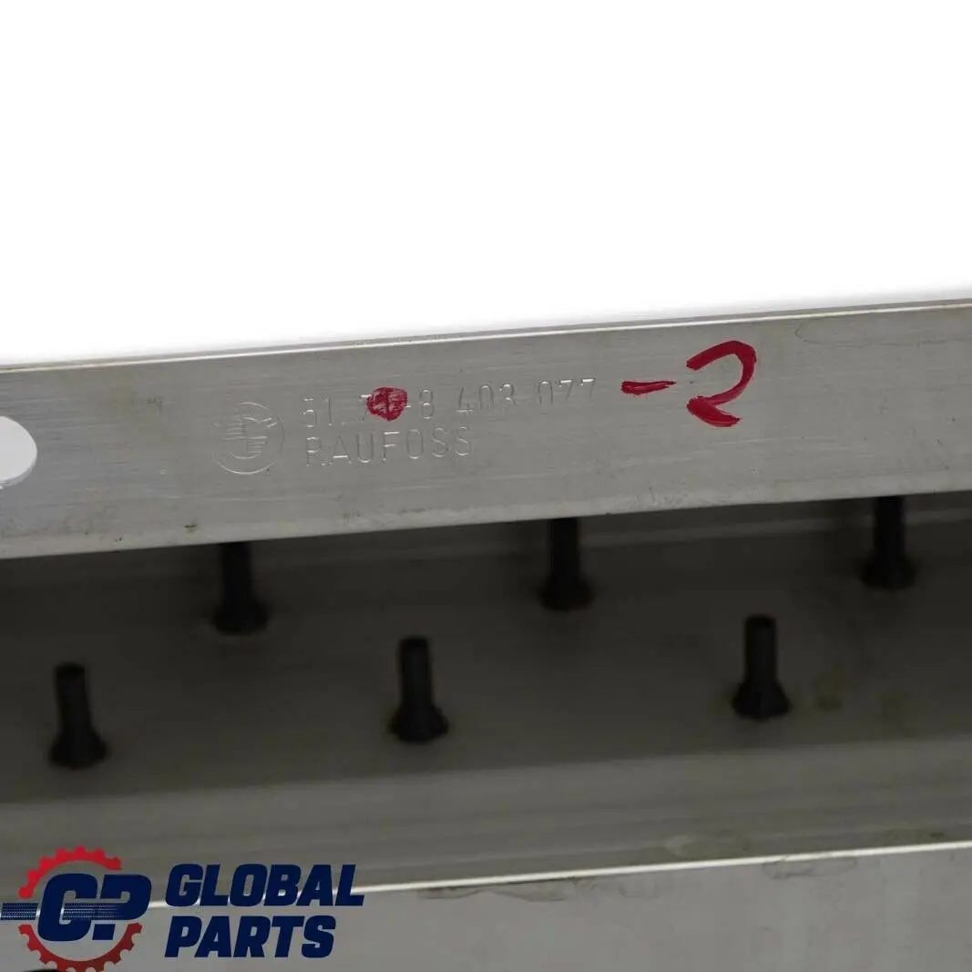 Escalón lateral aluminio Placa Running Board Izquierda para BMW X5 E53 con número de pieza 8403077 BMW X5 E53 Escalón lateral aluminio Placa Running Board Izquierda - SKU 8403077-2 - Número de pieza 8403077