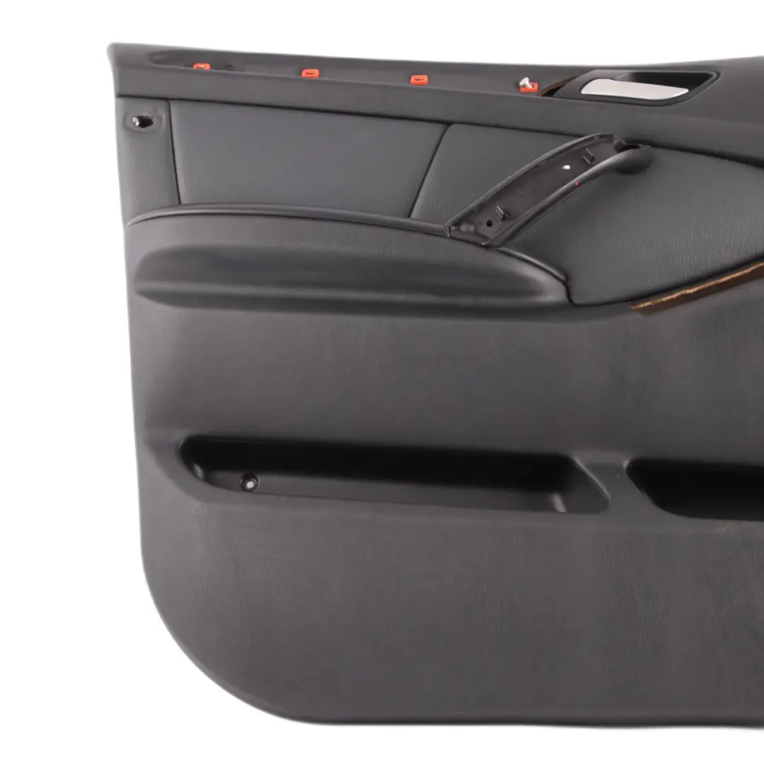 Leather Front Left N/S Door Card Trim Panel Interior to BMW X5 Series E53 Black with Part number 8408661 BMW X5 Series E53 Black Leather Front Left N/S Door Card Trim Panel Interior - SKU 8408661 - Part number 8408661