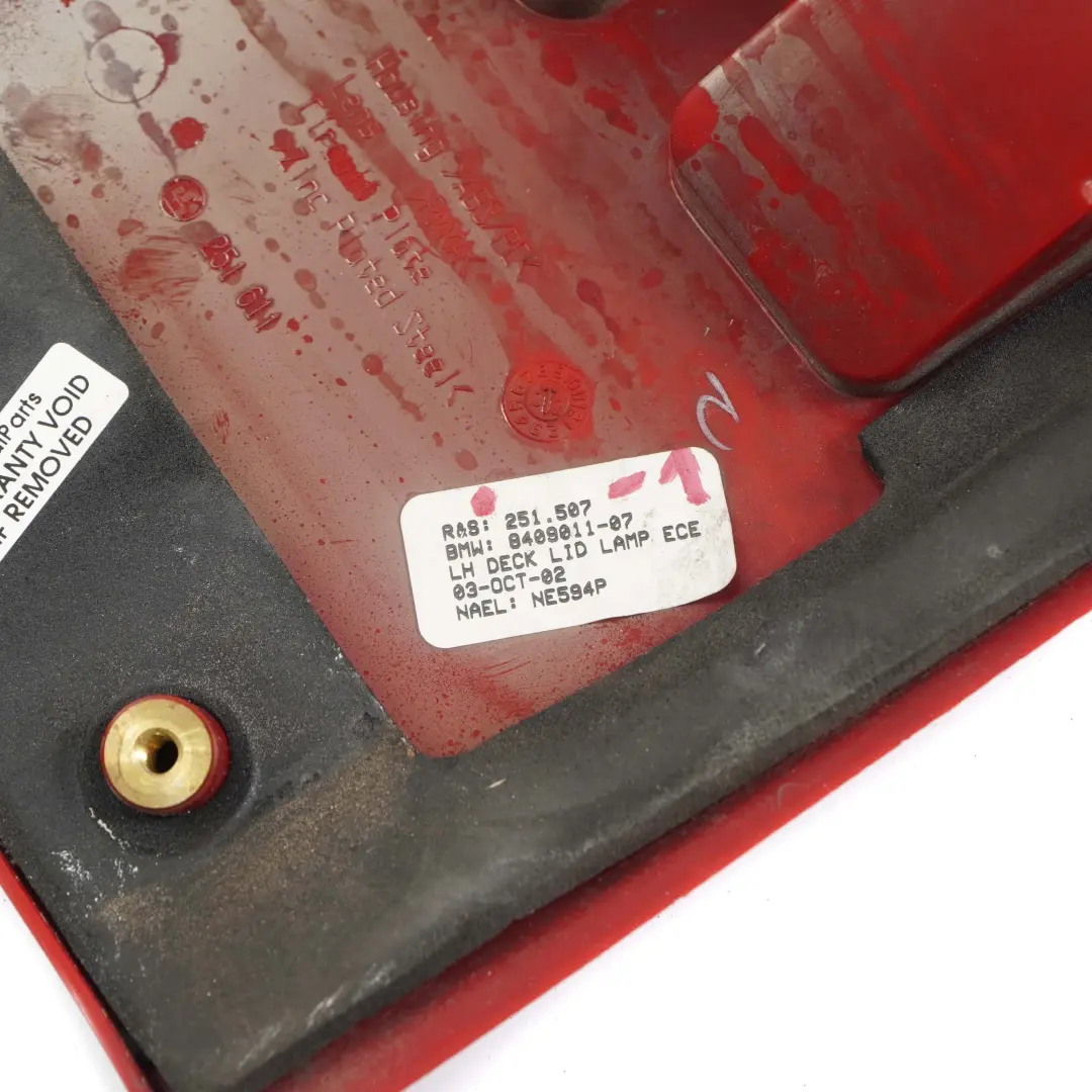  @BMW X5 Series E53 Rear Tail Light Tailgate Lamp In Trunk Lid Left N/S - SKU 8409011-1 - Part number 8409011