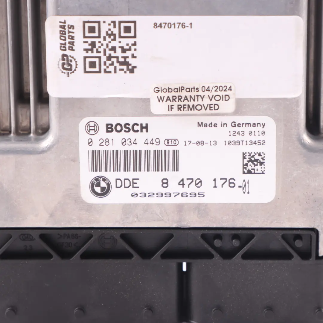 B47 Diesel Engine Control Unit ECU DDE Automatic to BMW F20 F21 LCI 118d with Part number 8470176 BMW F20 F21 LCI 118d B47 Diesel Engine Control Unit ECU DDE Automatic - SKU 8470176-1 - Part number 8470176