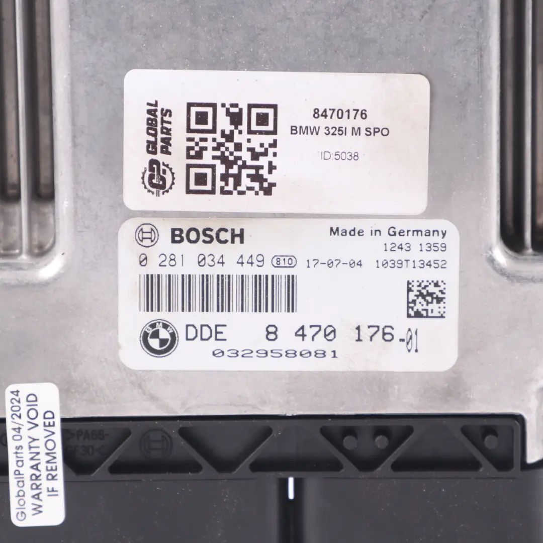 B37 Diesel Engine Control Unit ECU DME Automatic to BMW F20 F21 LCI 116d with Part number 8470176 BMW F20 F21 LCI 116d B37 Diesel Engine Control Unit ECU DME Automatic - SKU 8470176 - Part number 8470176
