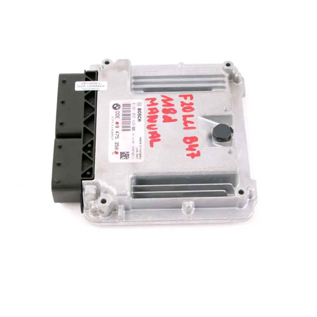 B47 150HP ECU Control Unit Module DDE Manual to BMW F20 F21 LCI 118d Diesel with Part number 8475350 BMW F20 F21 LCI 118d Diesel B47 150HP ECU Control Unit Module DDE Manual - SKU 8475350 - Part number 8475350