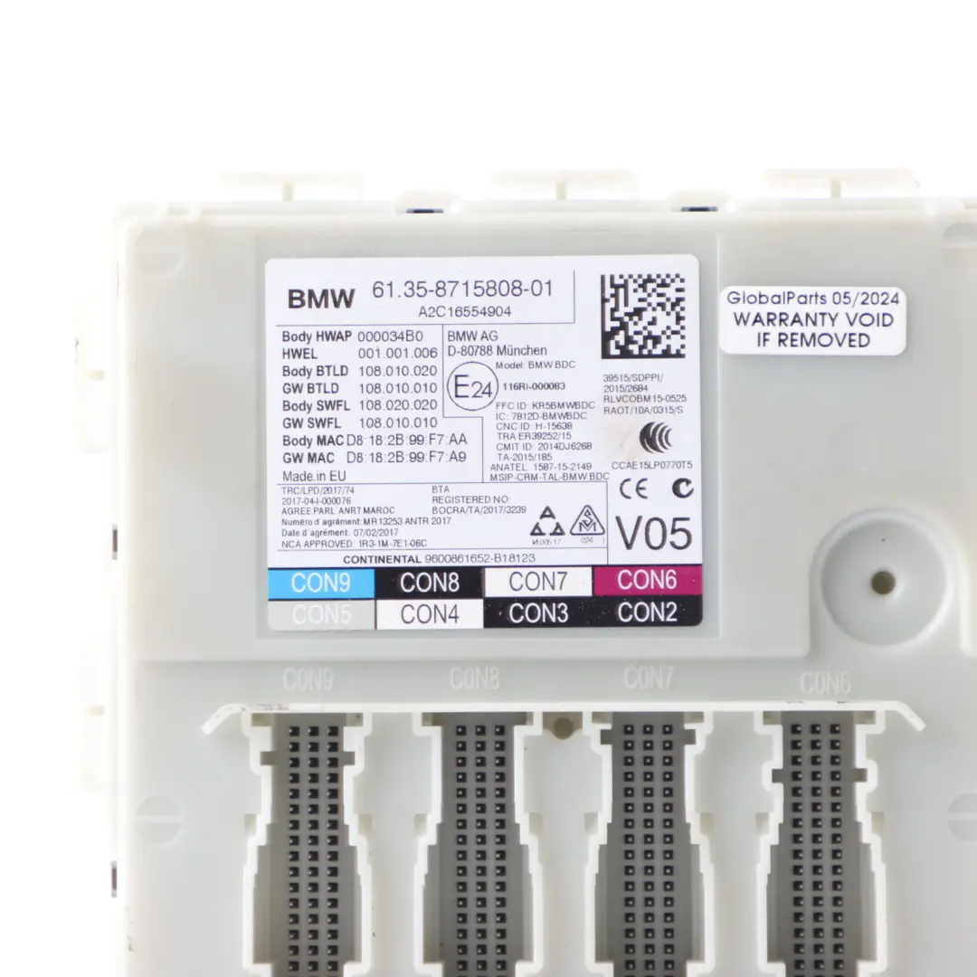 BMW G30 G31 530d B57 265HP Engine ECU Kit Unit DDE BCM Key Automatic - SKU 8476035-1 - Part number 8476035