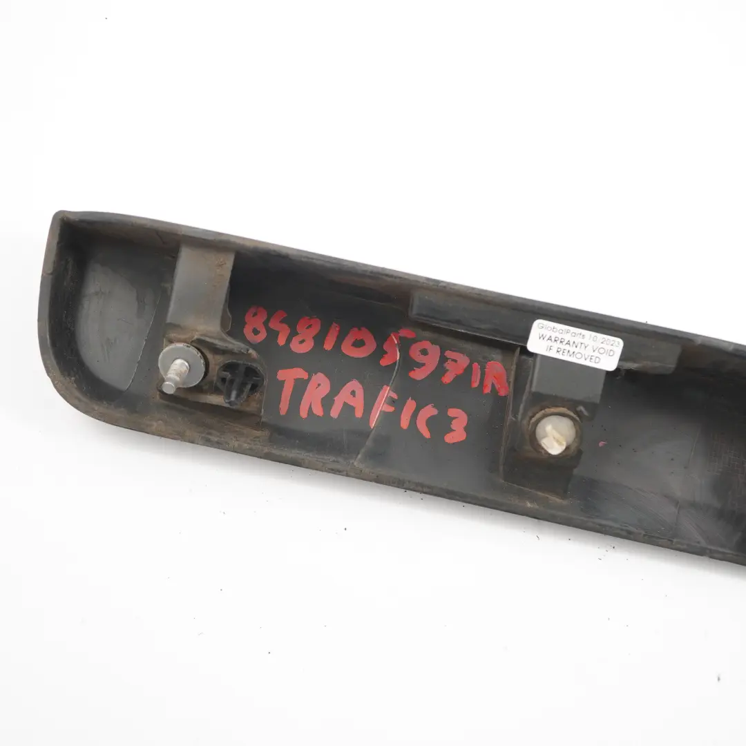 Luce targa Renault Trafic Mk3 Portellone posteriore Copertura lampada per con numero di parte 848105971R Luce targa Renault Trafic Mk3 Portellone posteriore Copertura lampada - SKU 848105971R - Numero di parte 848105971R