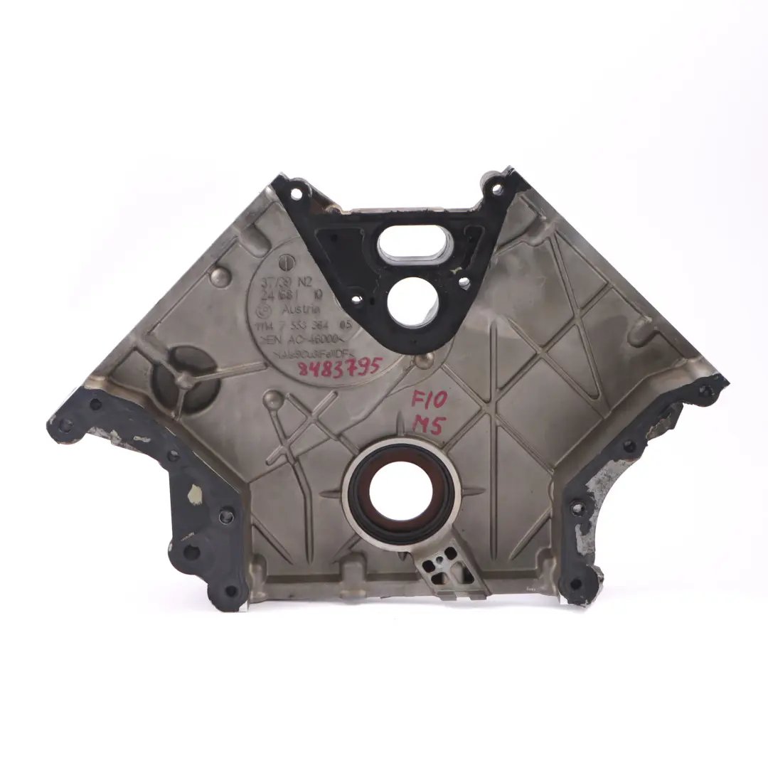 S63N Motor Caja Distribución Cadena Tapa Placa 7553364 para BMW F10 M5 F13 M6 con número de pieza 8483795 BMW F10 M5 F13 M6 S63N Motor Caja Distribución Cadena Tapa Placa 7553364 - SKU 8483795 - Número de pieza 8483795