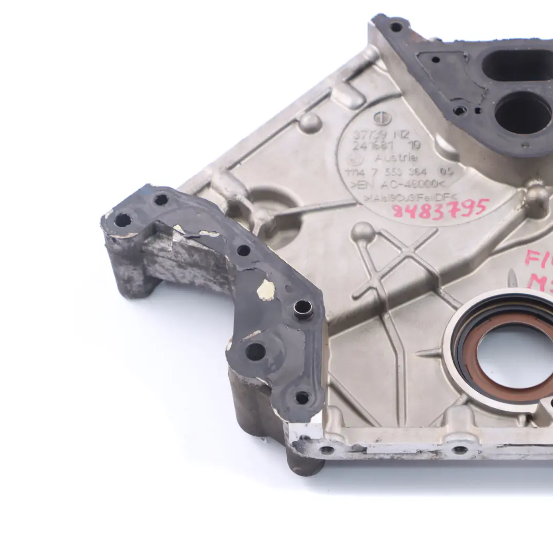 S63N Engine Timing Case Chain Box Cover Plate Lower 7553364 to BMW F10 M5 F13 M6 with Part number 8483795 BMW F10 M5 F13 M6 S63N Engine Timing Case Chain Box Cover Plate Lower 7553364 - SKU 8483795 - Part number 8483795