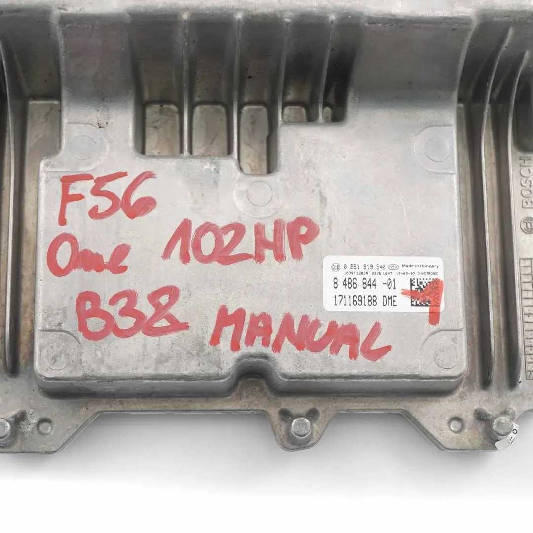 Mini One F56 B38 102HP Petrol Engine ECU Control Unit Kit DDE 8486844 BDC Key - SKU 8486844-1 - Part number 8642704