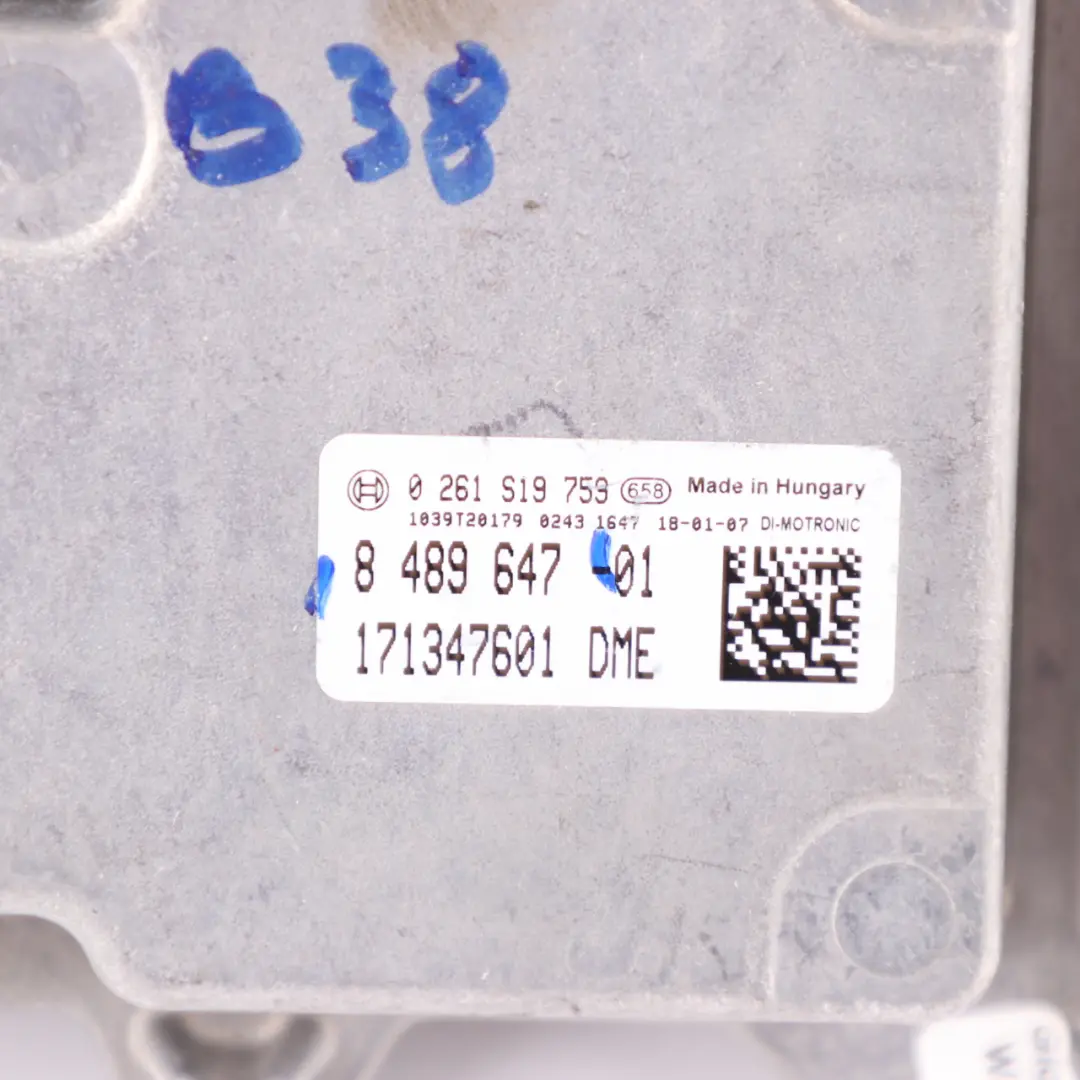 B38 1.5 136HP Petrol Engine ECU Module DME Automatic to Mini Cooper F55 F56 with Part number 8489647 Mini Cooper F55 F56 B38 1.5 136HP Petrol Engine ECU Module DME Automatic - SKU 8489647 - Part number 8489647