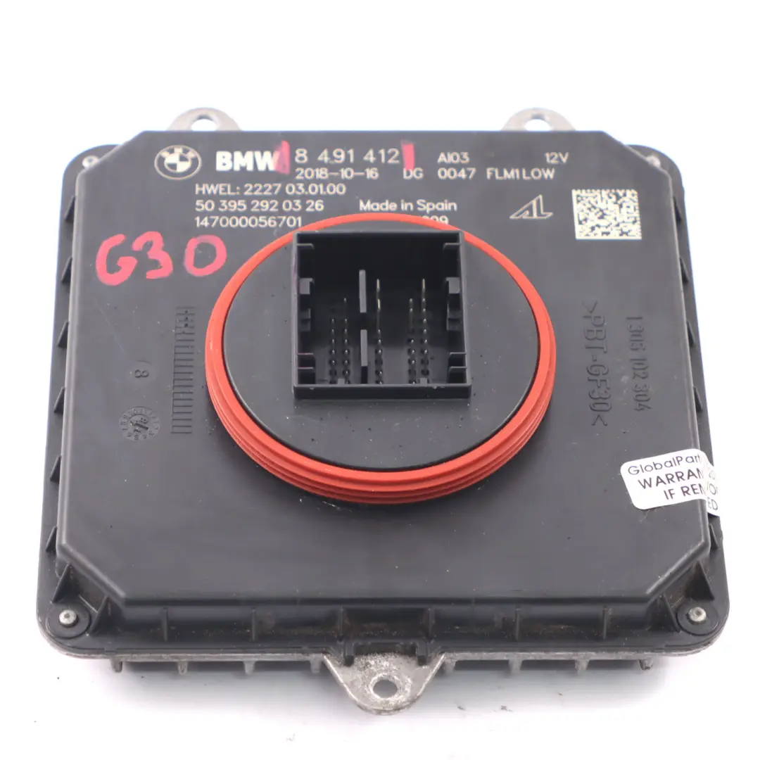 BMW G30 G31 X3 G01 Phares LED Ballast Unit Module Gauche Droite - SKU 8491412 - Numéro de pièce 8491412