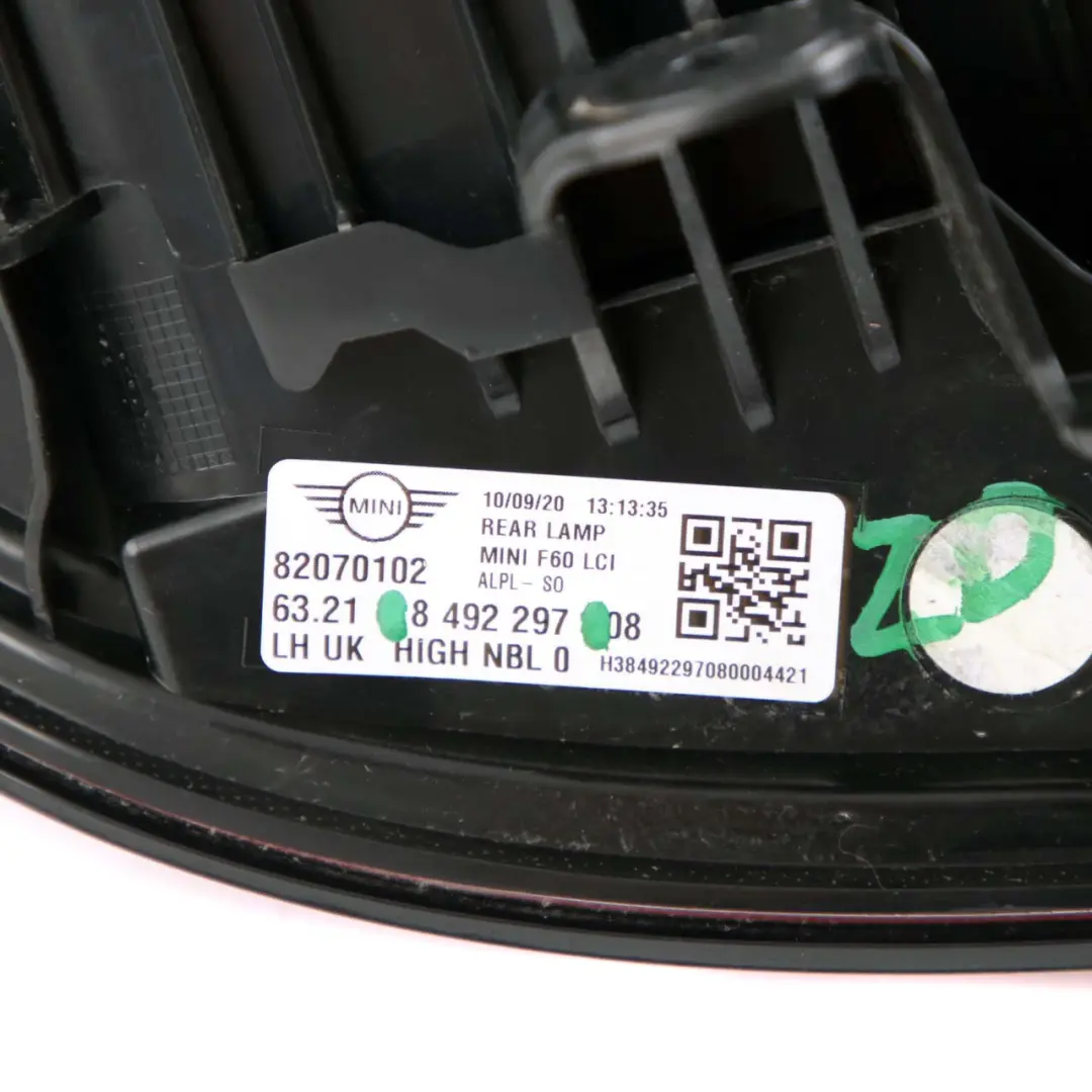 Lamp Mini Countryman F60 Side Tail Light Taillight Left N/S to Rear with Part number 8492297 Rear Lamp Mini Countryman F60 Side Tail Light Taillight Left N/S - SKU 8492297 - Part number 8492297