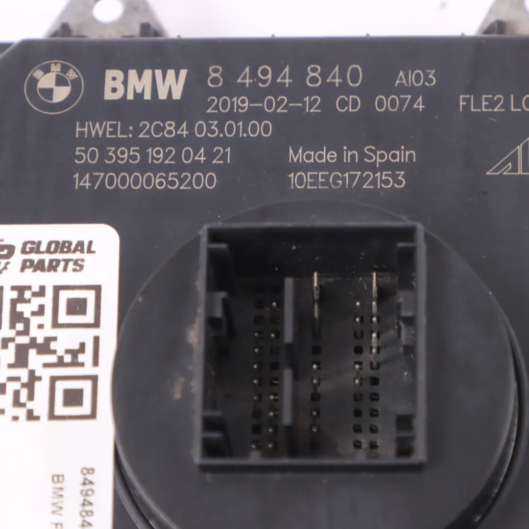 BMW F20 F21 F30 F32 LCI Scheinwerfer Ballast Steuergerät Modul FLE2 LOW - SKU 8494840-1 - Teilenummer 8494840