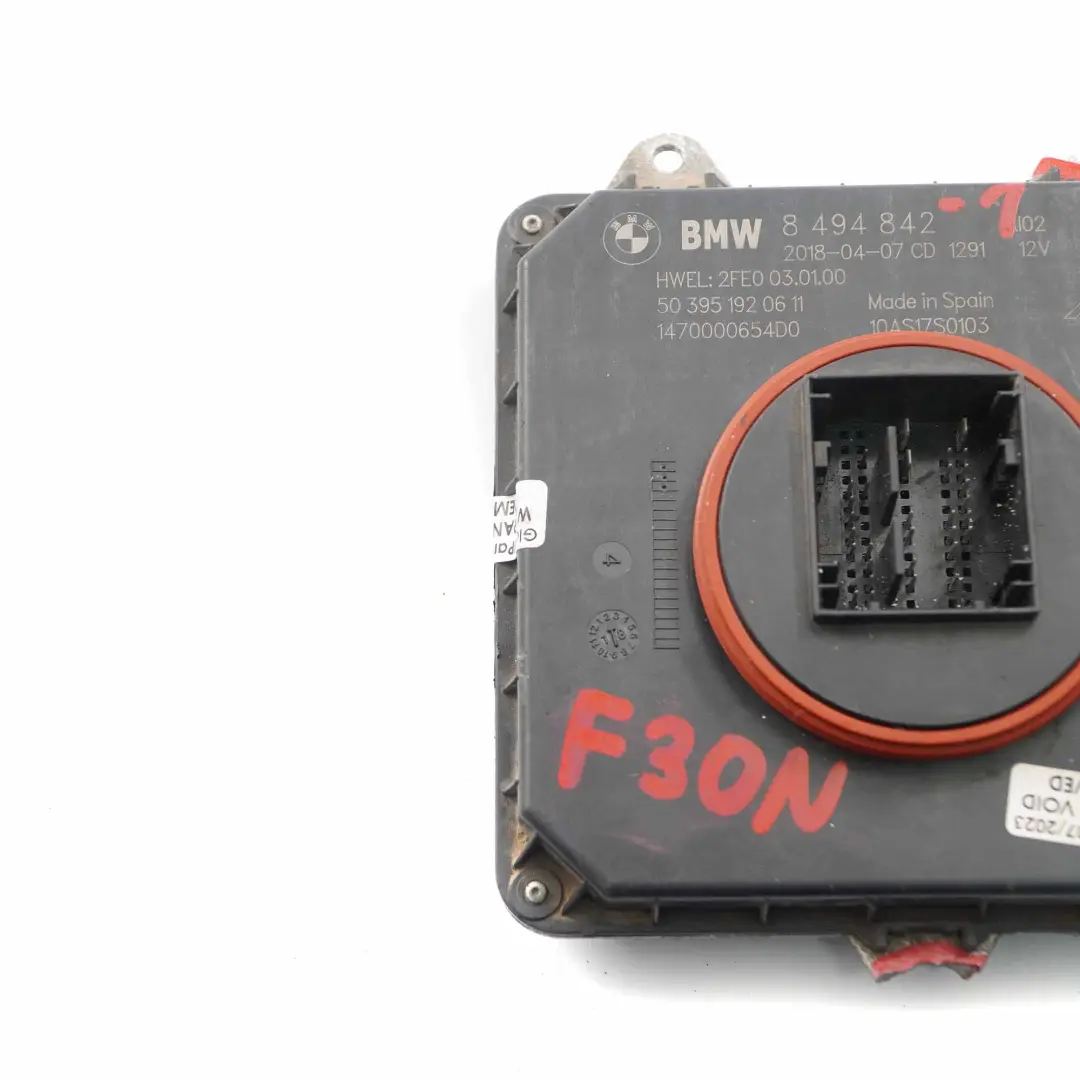 BMW F30 LCI LED Modulo ballast controllo livello fari - SKU 8494842-1 - Numero di parte 8494842