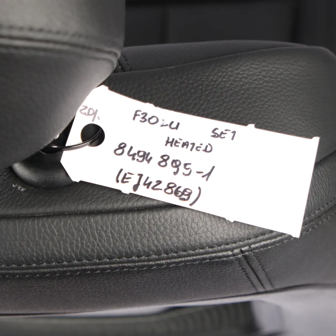 Leather Seats BMW F30 LCI M Sport Black Heated Interior Front Rear Seat Backrest to with Part number 8494895 Leather Seats BMW F30 LCI M Sport Black Heated Interior Front Rear Seat Backrest - SKU 8494895-1 - Part number 8494895