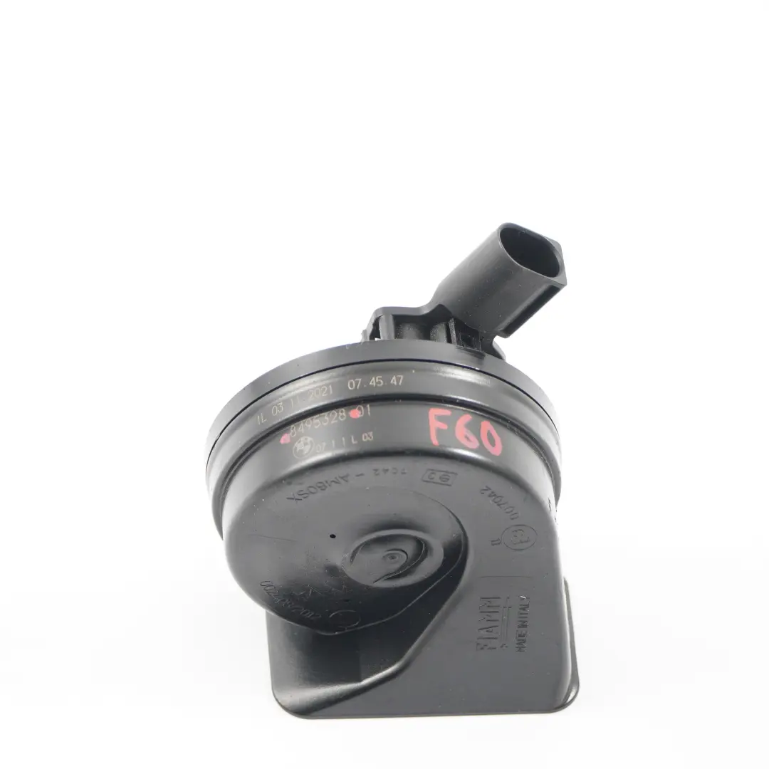 Bocina Tono Bajo Señal Fanfarria para Mini F60 Countryman con número de pieza 8495328 Mini F60 Countryman Bocina Tono Bajo Señal Fanfarria - SKU 8495328 - Número de pieza 8495328