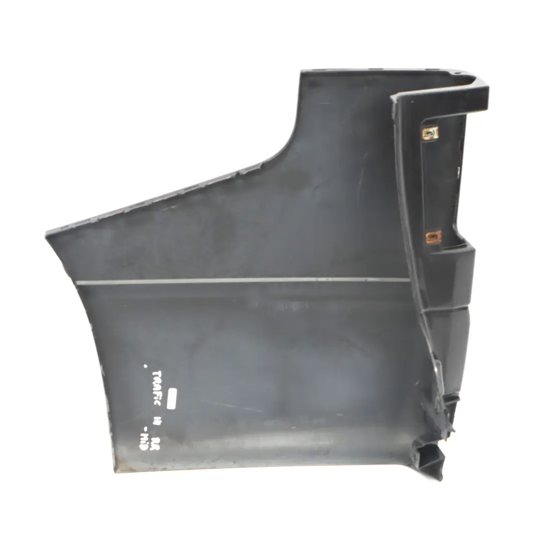 Bumper Corner Rear Right O/S Finisher Trim Midnight Black to Renault Trafic 3 Rear with Part number 850160502R Renault Trafic 3 Rear Bumper Corner Rear Right O/S Finisher Trim Midnight Black - SKU 850160502R-MID - Part number 850160502R