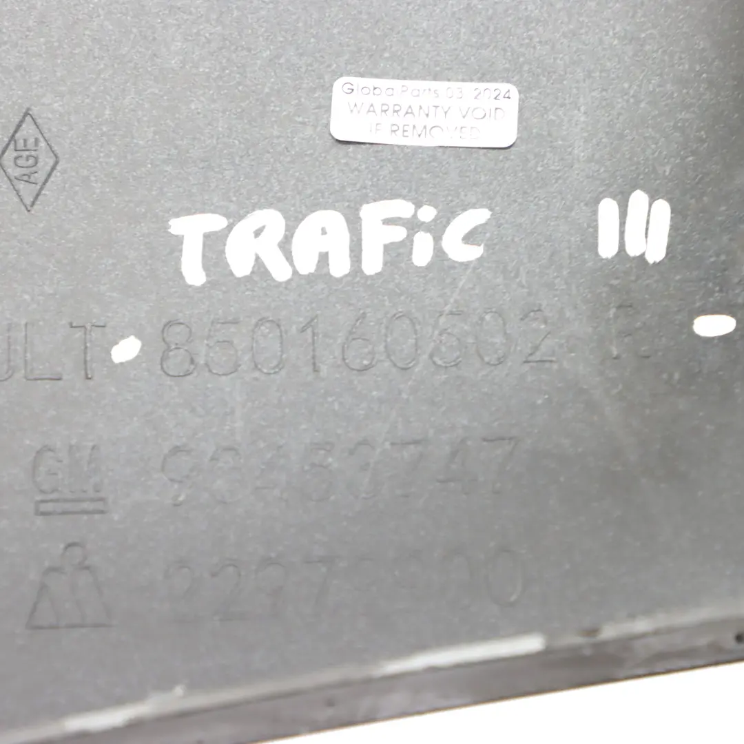 Paraurti posteriore Angolo posteriore destro per Renault Trafic III con numero di parte 850160502R Renault Trafic III Paraurti posteriore Angolo posteriore destro - SKU 850160502R-MID - Numero di parte 850160502R